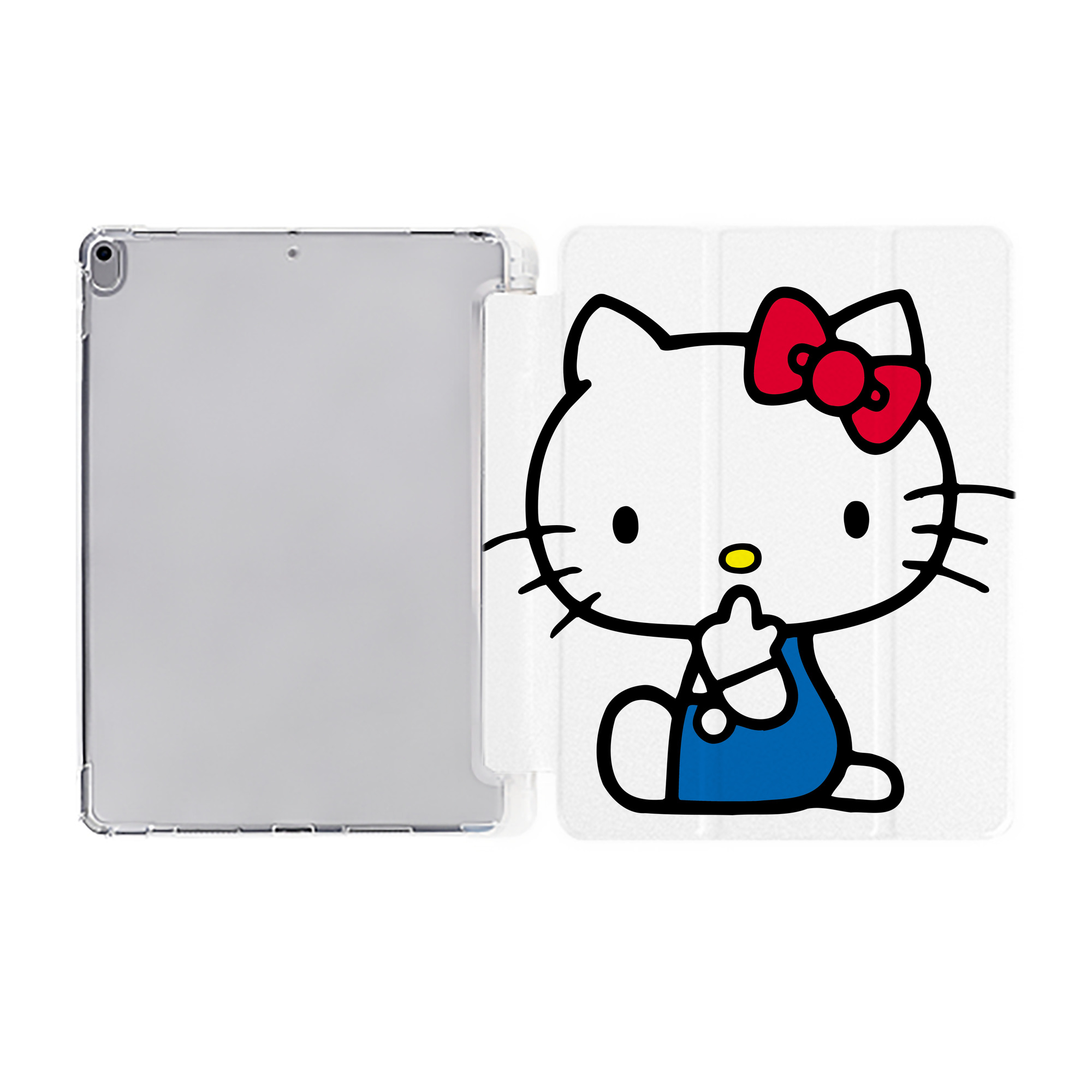 （画像用） Hello Kitty ハローキティ IPad ケース ペン収納付き 三つ折りスタンド PUレザー×シリコン 対応機種9.5/10.5/10.9インチ